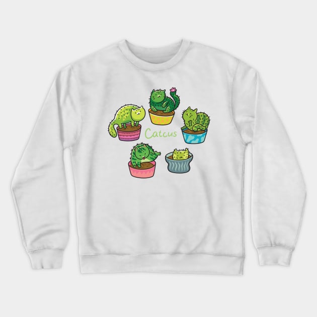 Catcus Crewneck Sweatshirt by PenguinHouse